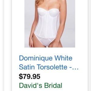 David’s Bridal corset, 36DD, white, worn 1 time!